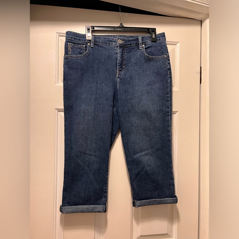 Classic Blue Denim Capri - Petite